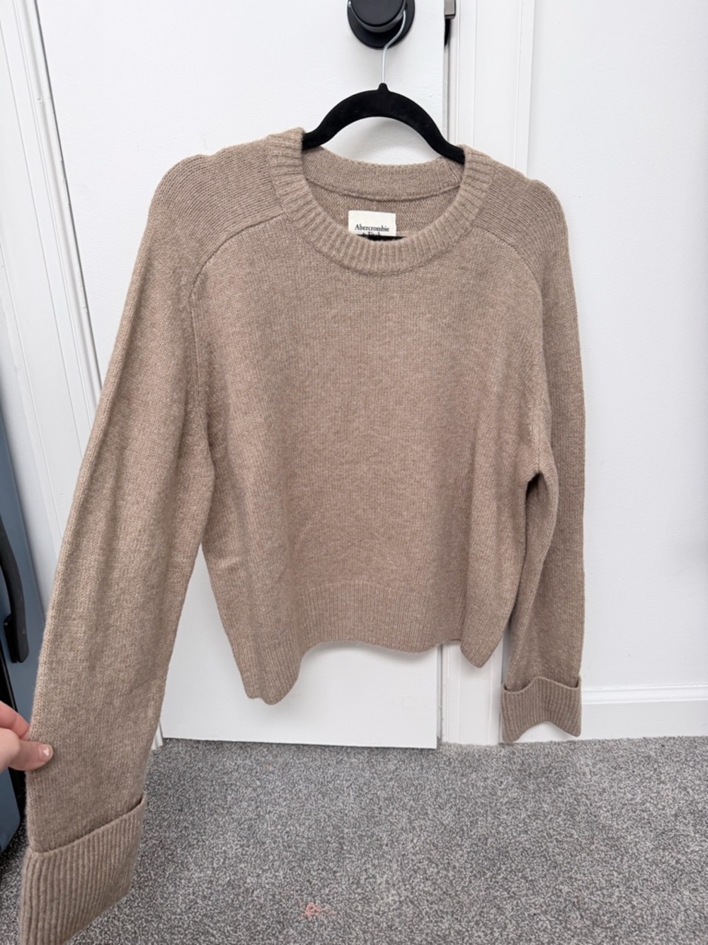 Abercrombie & Fitch Taupe Crewneck Sweater